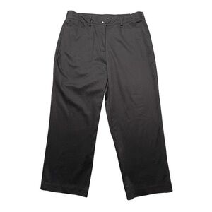 NWT Sag Harbor Slimming High Waist Crop Stretch Capri Black Pants Women's Size 8